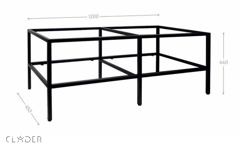 Тумба напольная для ТВ, металлокаркас 1200x450x450мм, черный — фото 1